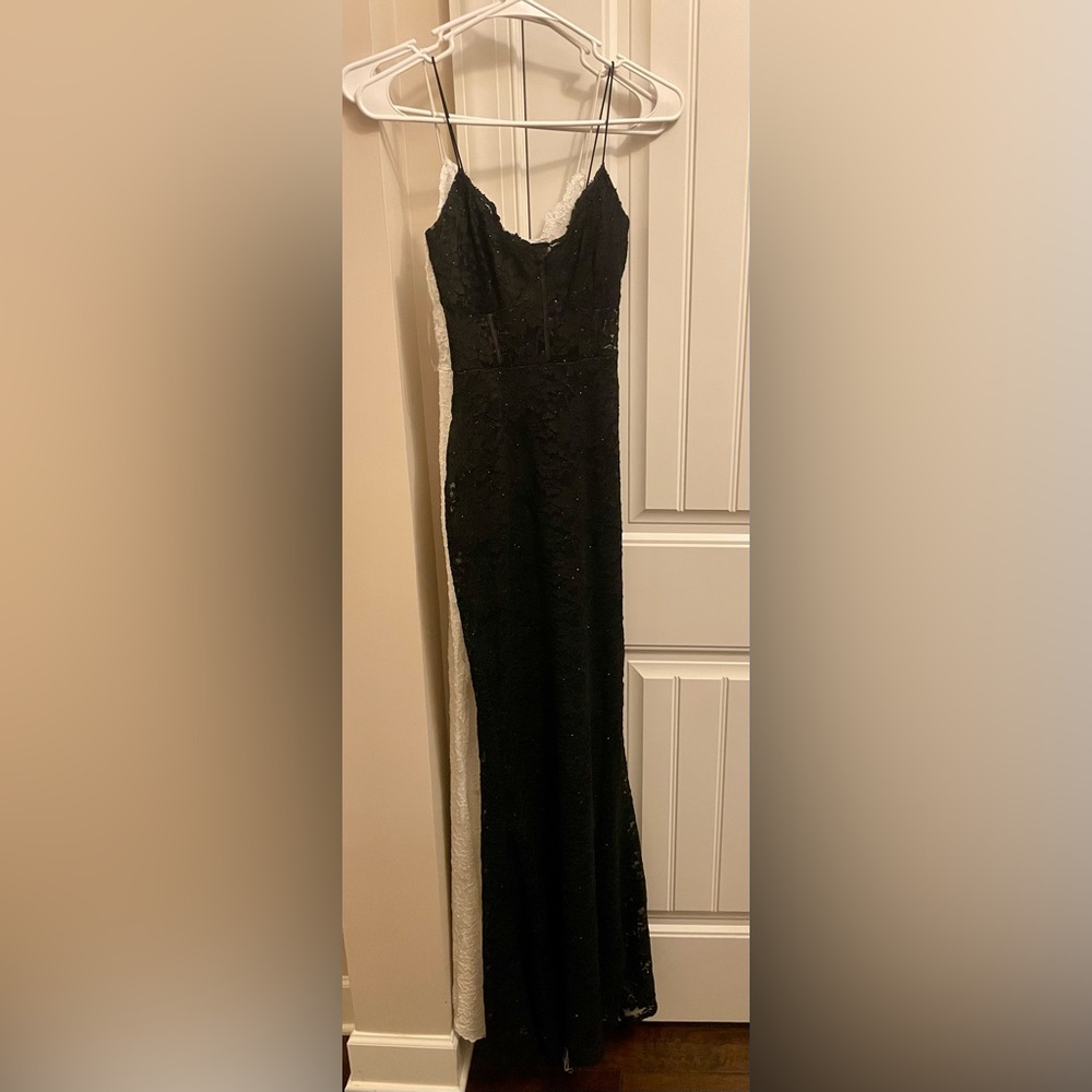 12th Tribe Black Lace Bodice Maxi Gown - Picture 5 of 6